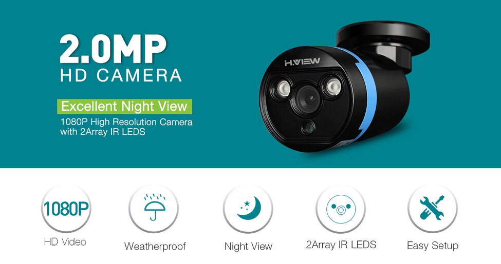 1080P Security Camera 4 pcs Set