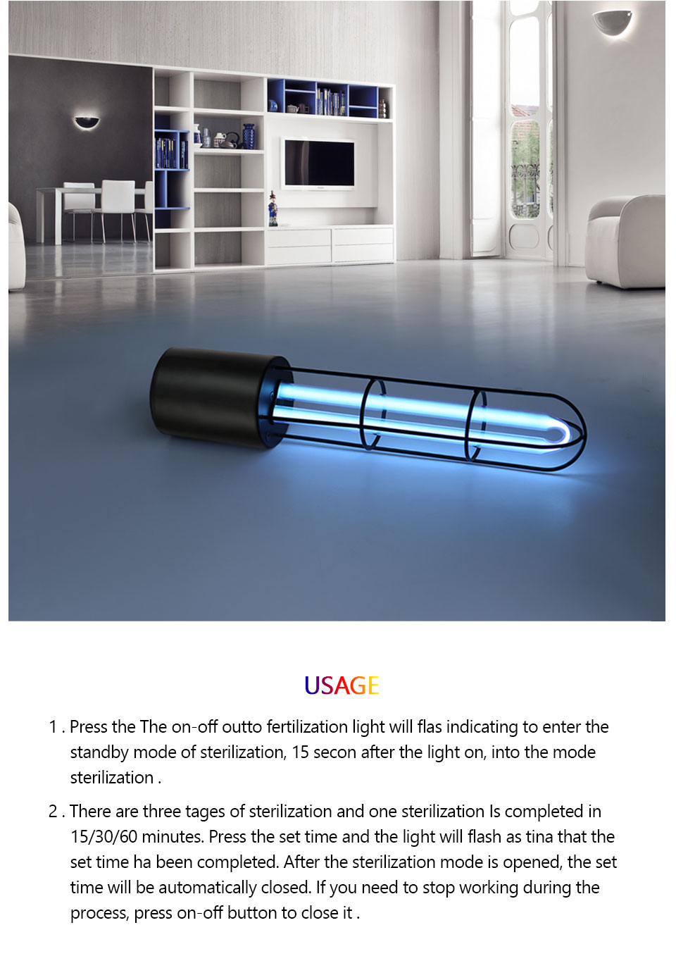 220V Ultraviolet Germicidal Lamp