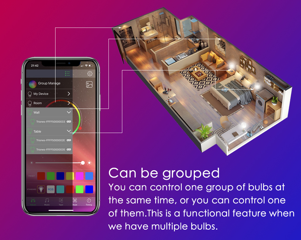 Wireless Smart RGB Light Bulb