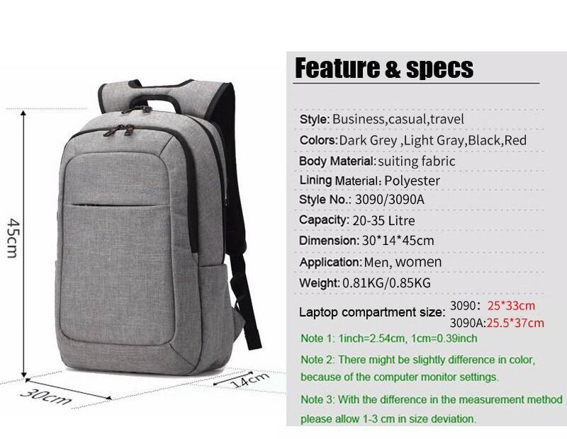 Men's Business Style Anti Theft Backpack